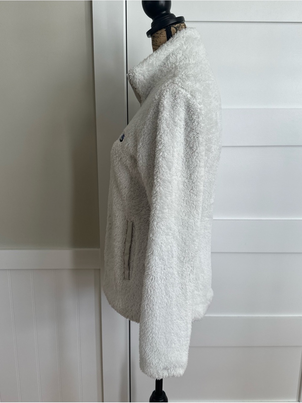 Patagonia Fleece Jacket Womens Small White Los Gatos Full Zip Sherpa Lined - Picture 5 of 16